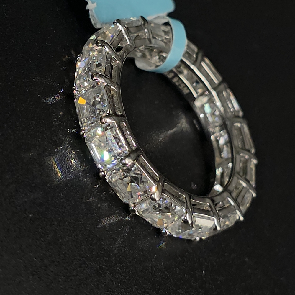 💎 Moissanite Eternity Band – Sterling Silver | 6.62 CTW 💎 - Picture 3 of 6